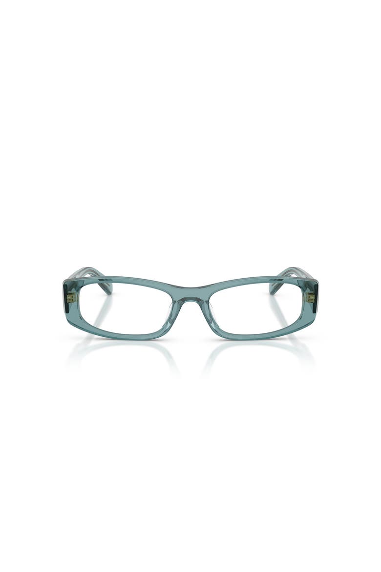 53mm Rectangle optical glasses, Alternate, color, Blue