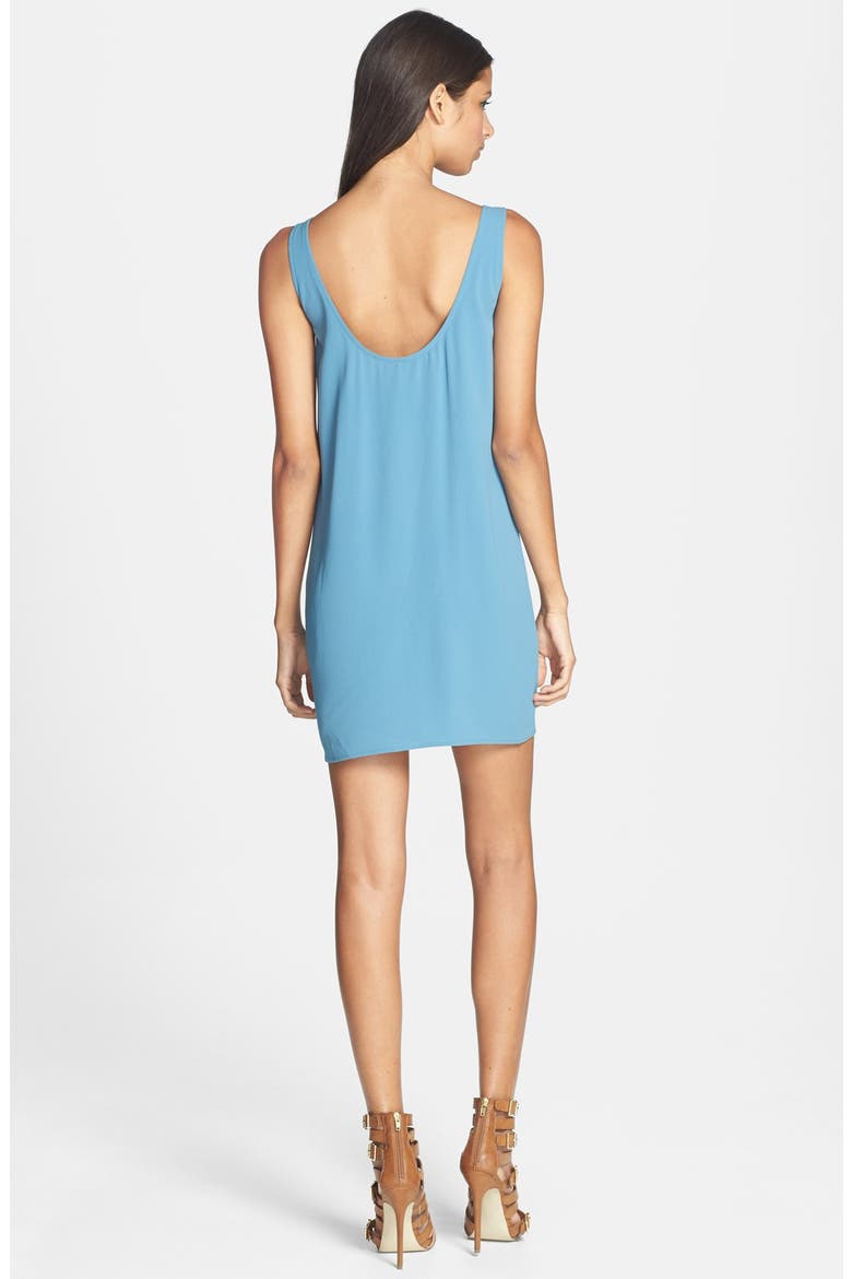 Scoop Back Woven Tank Dress, Alternate, color, BLUE CALYPSO