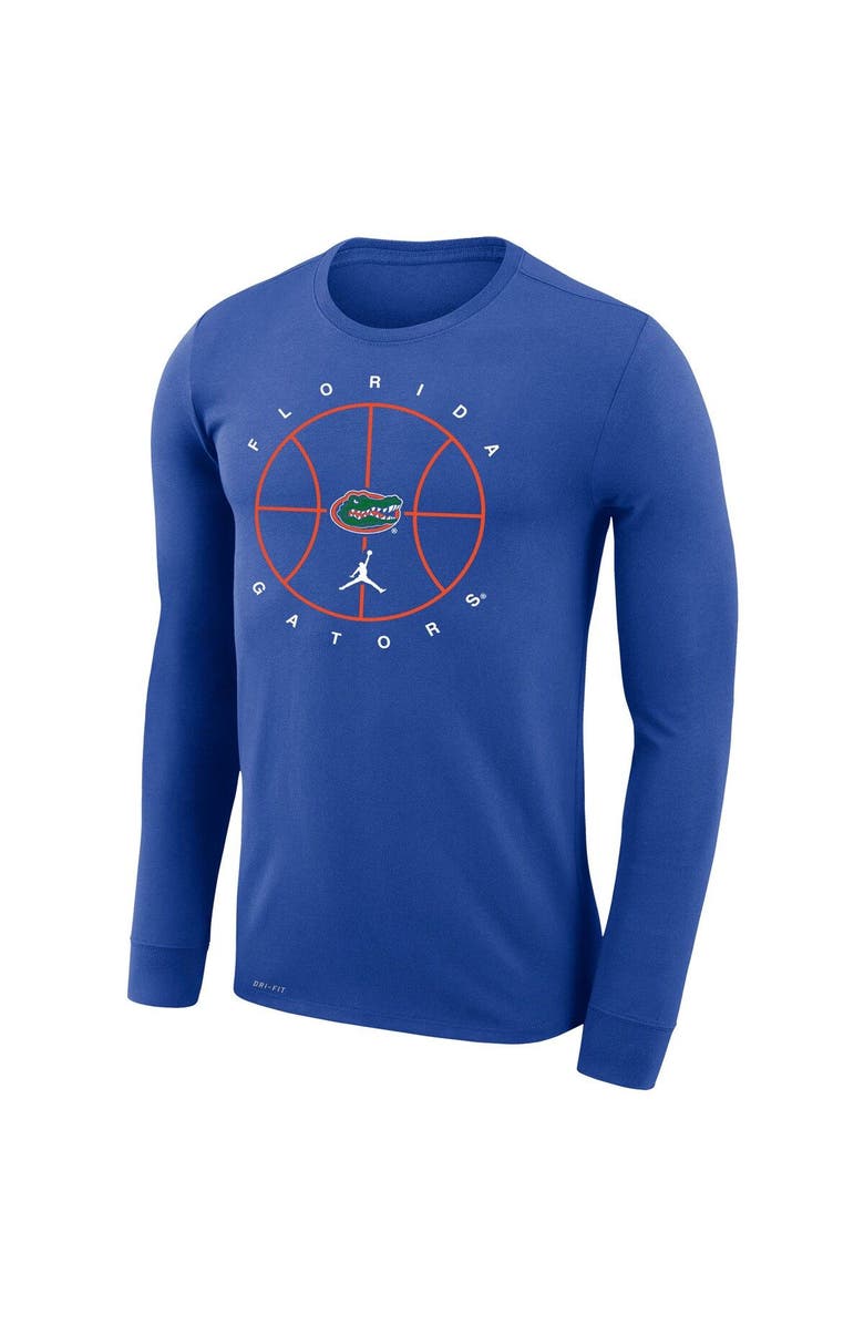 Jordan Brand Men's Jordan Brand Royal Florida Gators Basketball Icon Legend Performance Long Sleeve T-Shirt, Alternate, color, 