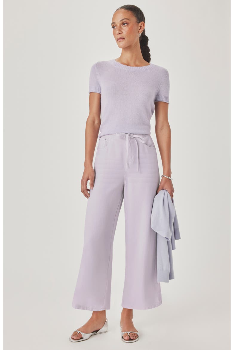 Lounge Wide Leg Crop Jeans, Alternate, color, LAVENDER PURPLE