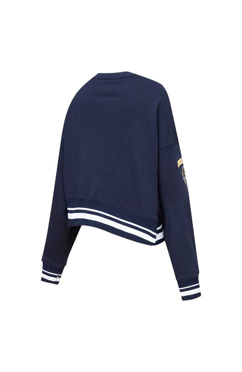 PRO STANDARD Women's Pro Standard Navy Milwaukee Brewers Mash Up Pullover Sweatshirt, Alternate, color, 