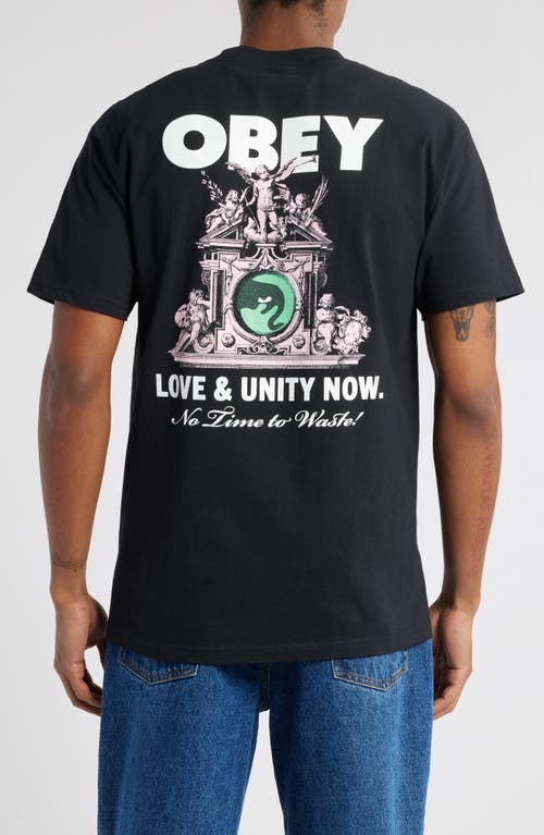 Obey Love &amp; Unity T-shirt In Black