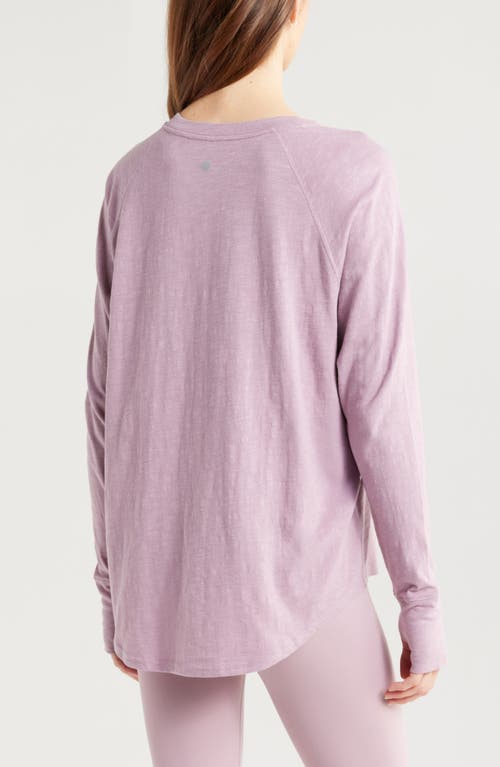 Zella Relaxed Washed 2.0 Long Sleeve Slub Tee In Pink