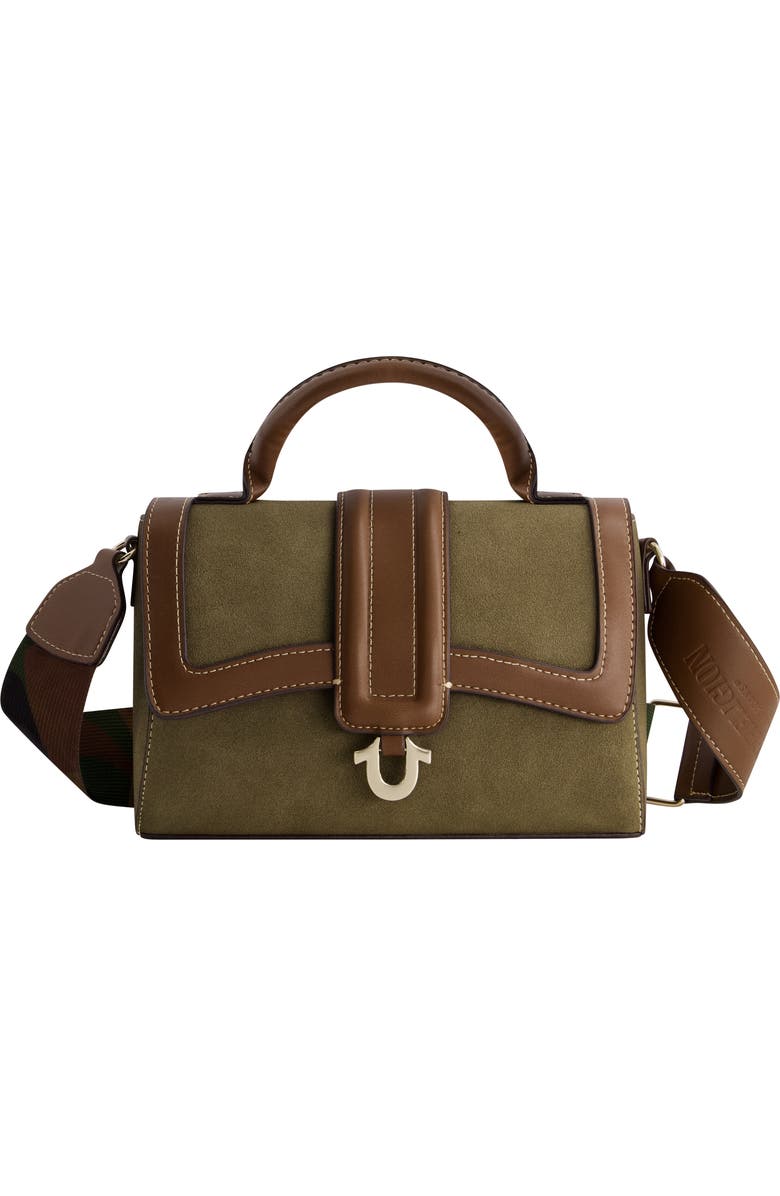 True Religion Mini Camo Strap Satchel, Main, color,