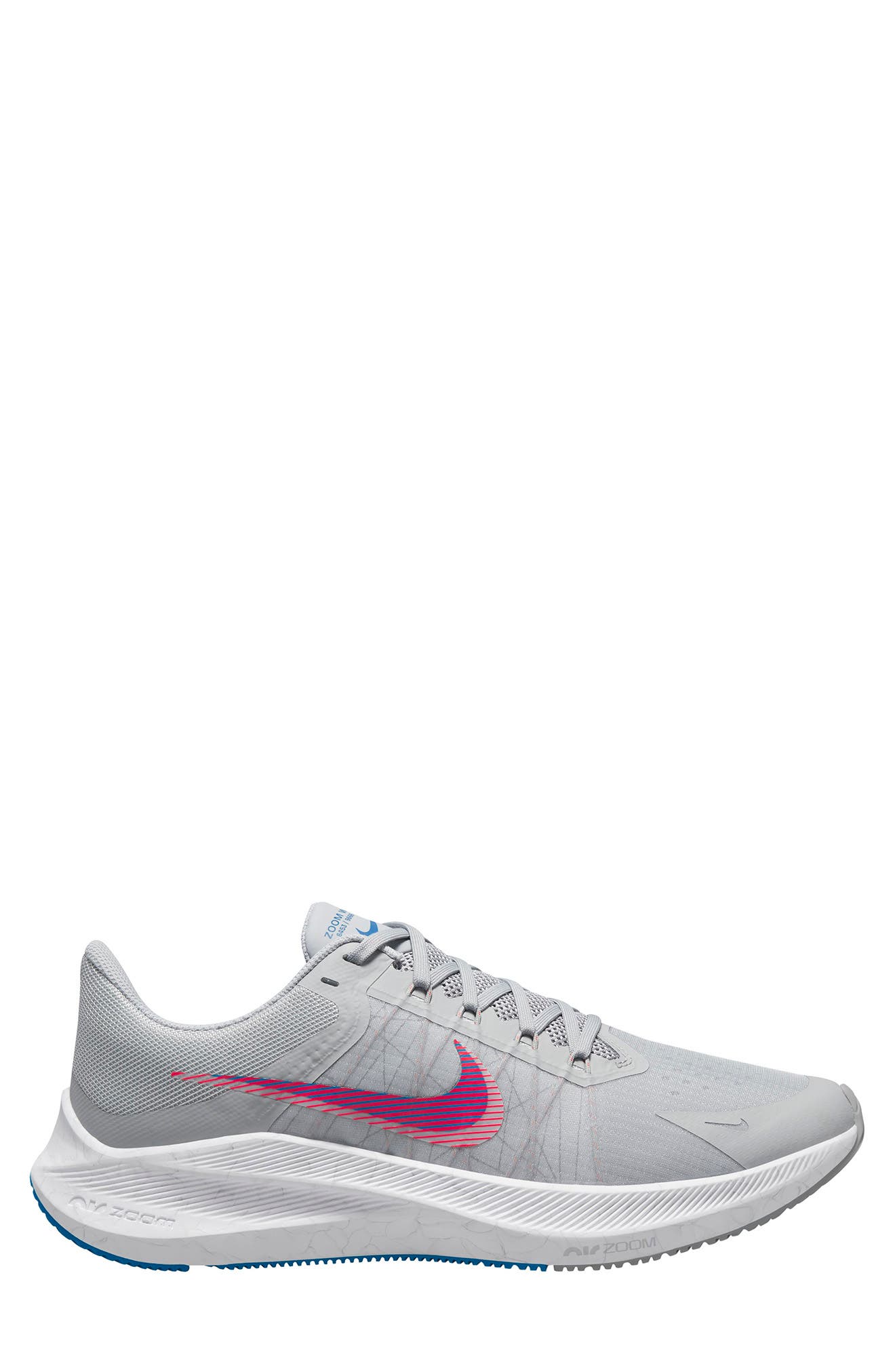 Winflo 8 Running Sneaker, Main, color, WOLF GREY/BRIGHT CRIMSON