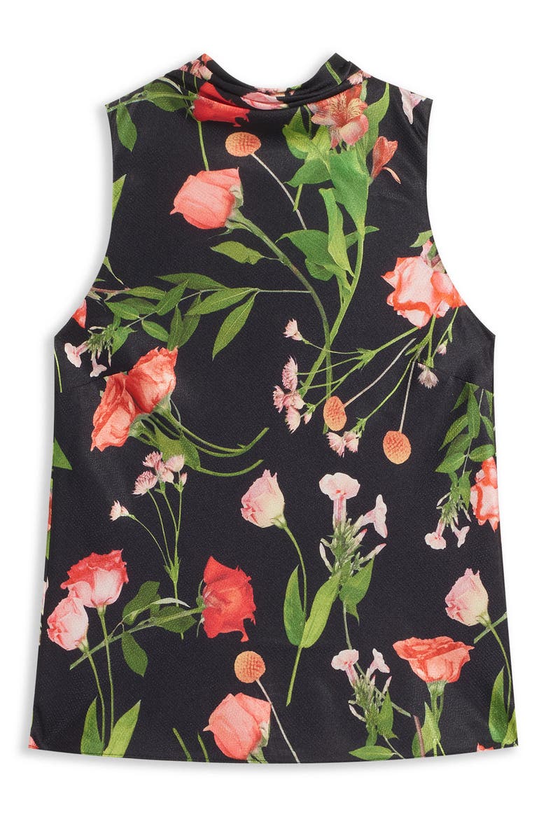 Raeven Floral Sleeveless Top, Alternate, color, BLACK