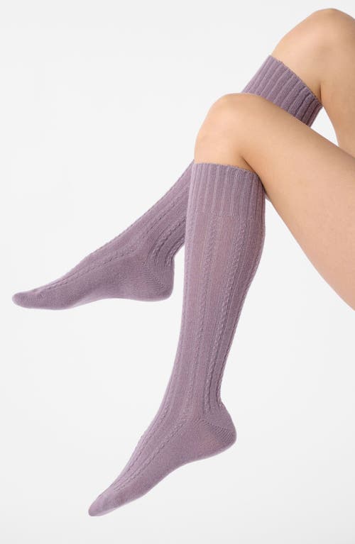 Oroblu Nancy Wool & Cashmere Blend Knee High Socks In Purple