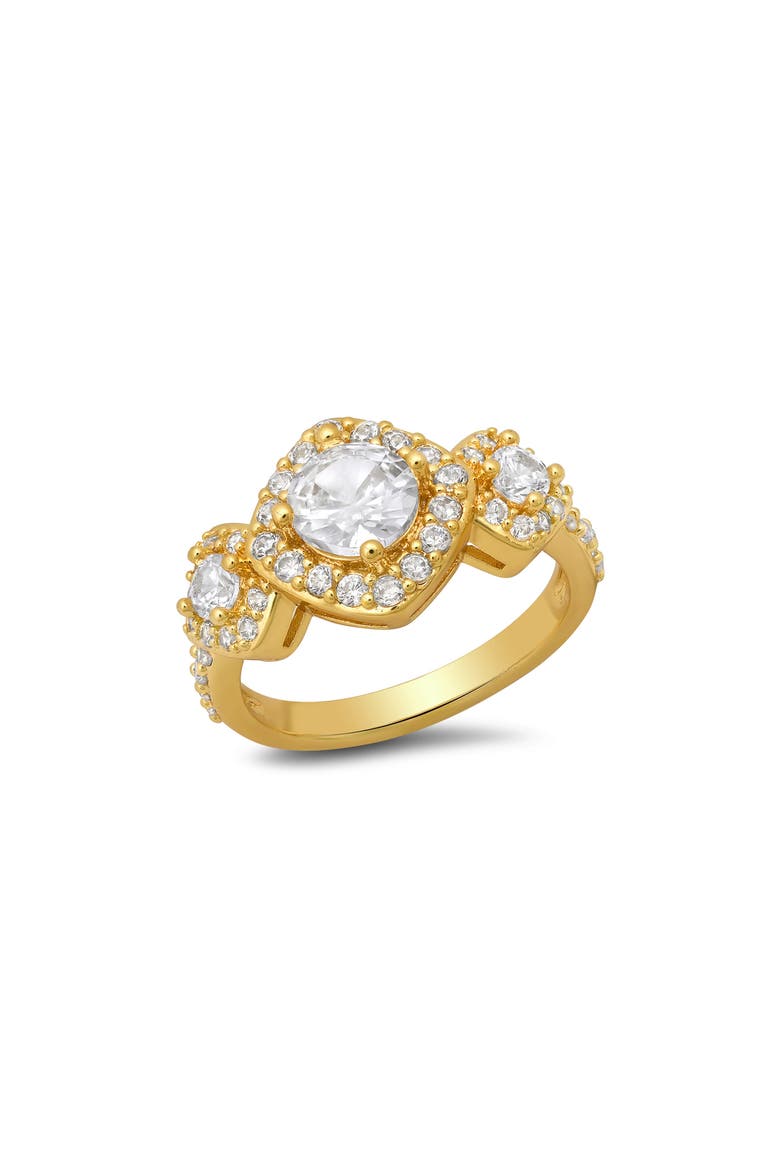 Simulated Diamond Ring, Main, color, GOLD