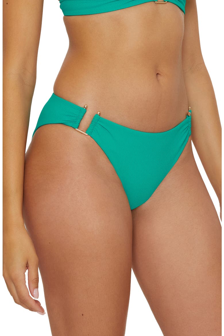 Modern Edge Hipster Bikini Bottoms, Alternate, color, PEACOCK