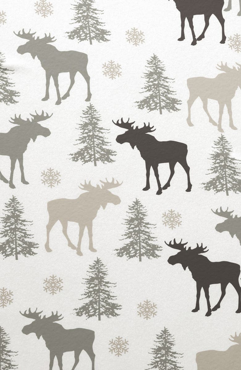 Woven & Weft Lodge Print 4-Piece Microfiber Sheet Set, Alternate, color, Moose