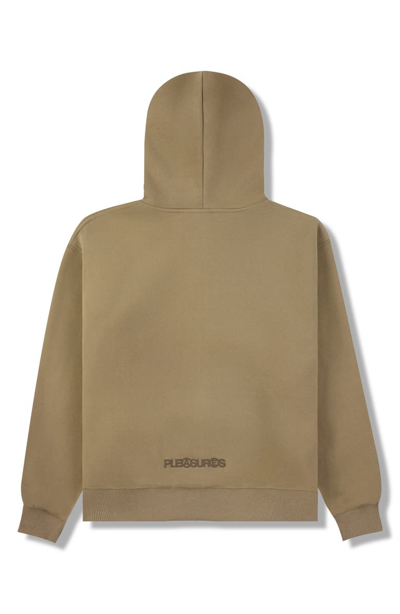 PLEASURES Zine Zip Hoodie, Alternate, color, Mud