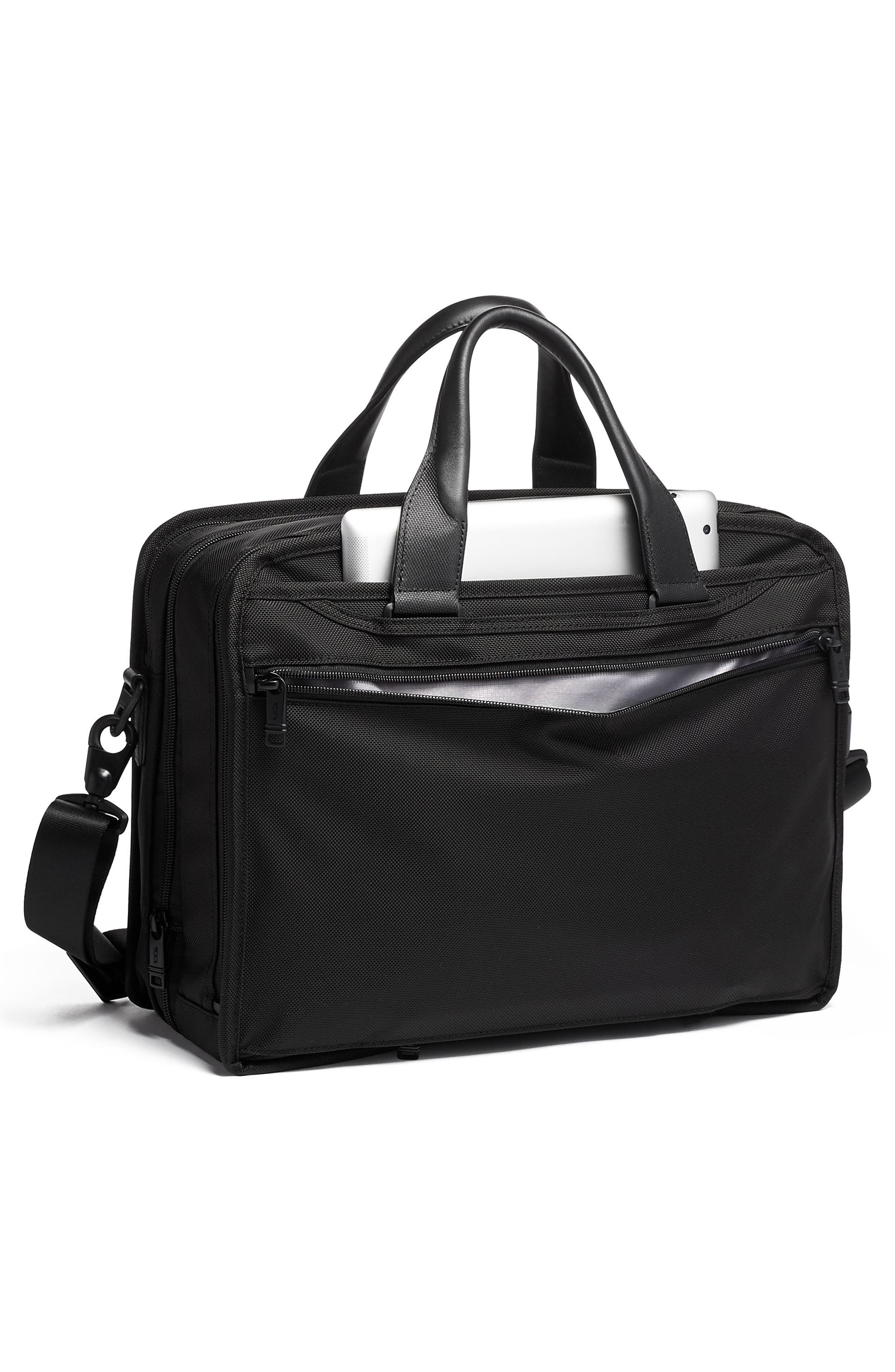 TUMI Alpha 3 T-Pass<sup
®</sup
 Expandable Laptop Briefcase, Alternate, color, Black