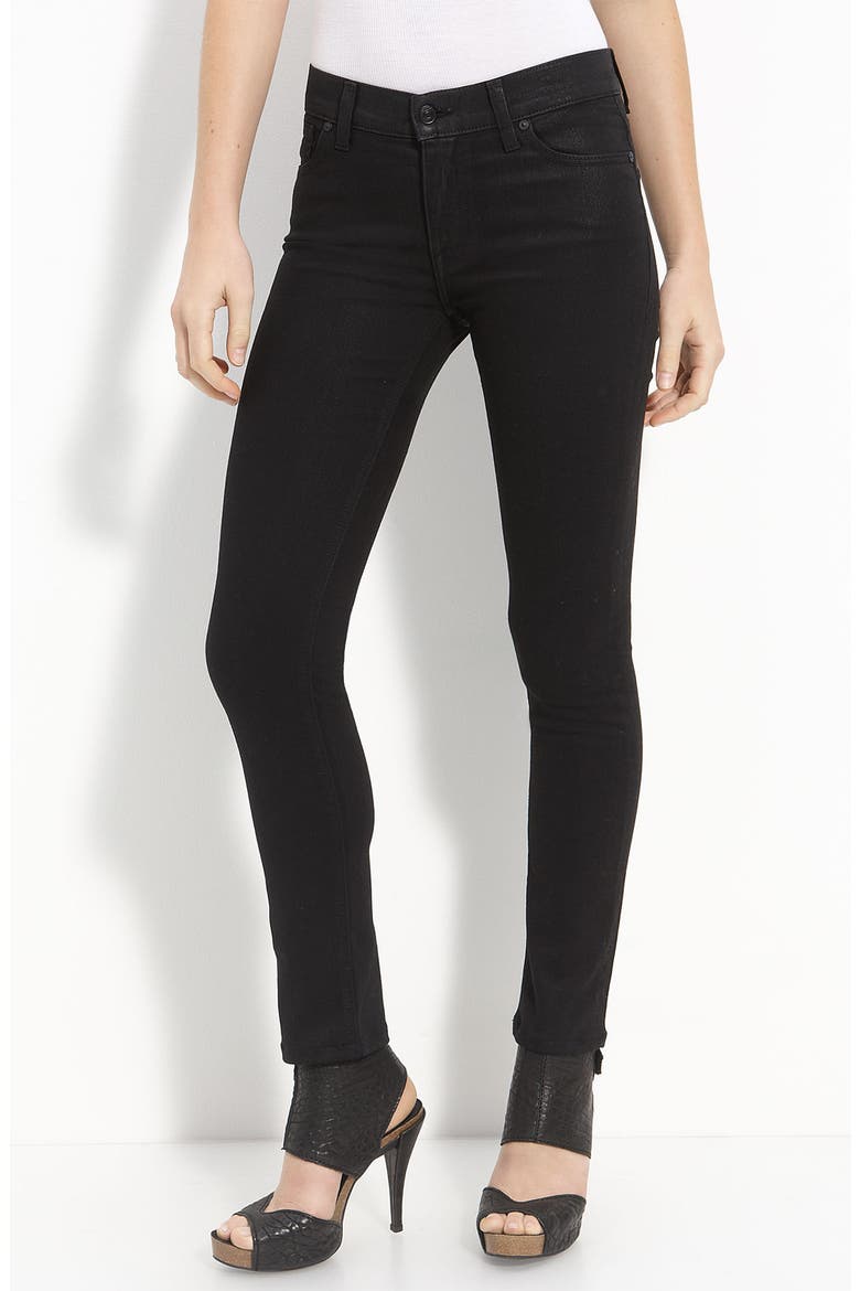 Skinny Leg Stretch Jeans, Main, color, BLACK