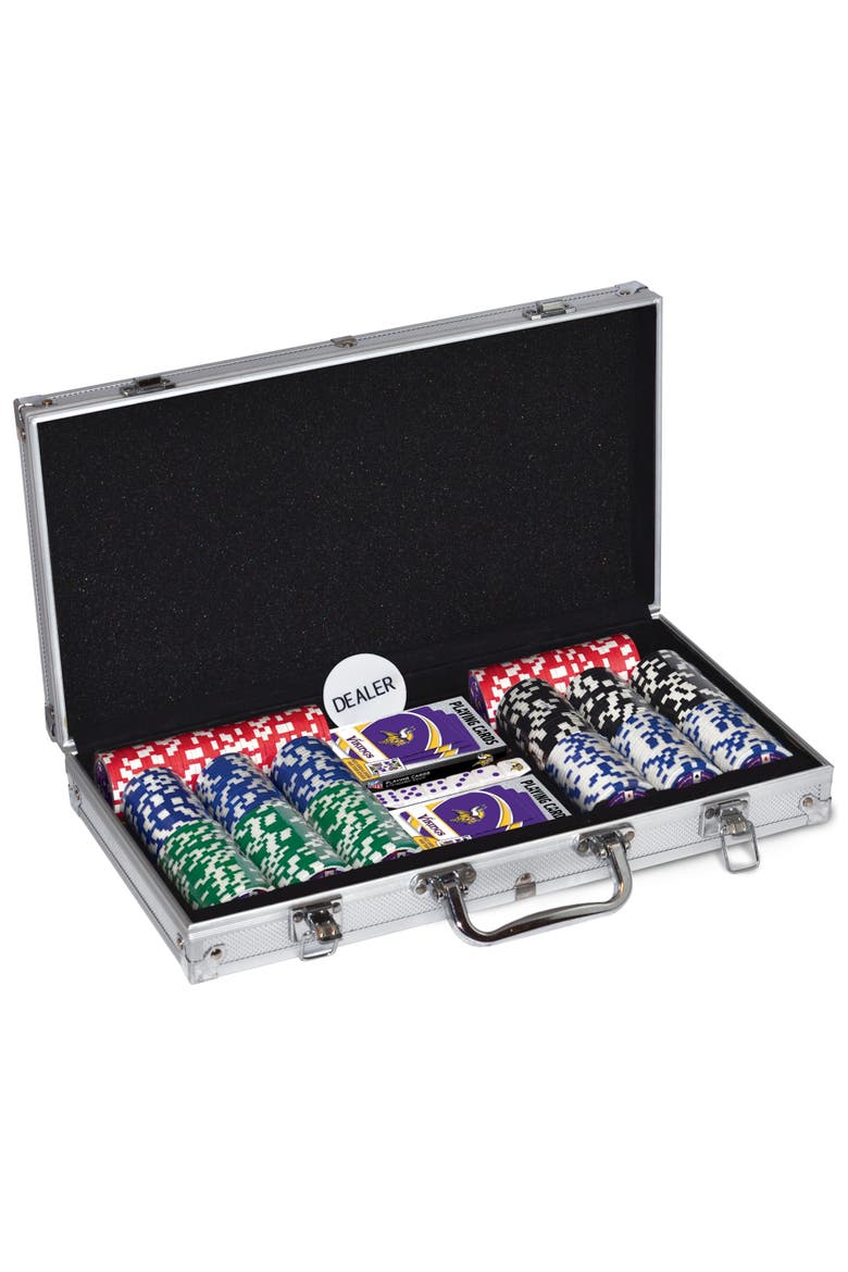 Minnesota Vikings 300 Piece Poker Set, Alternate, color, Multicolor