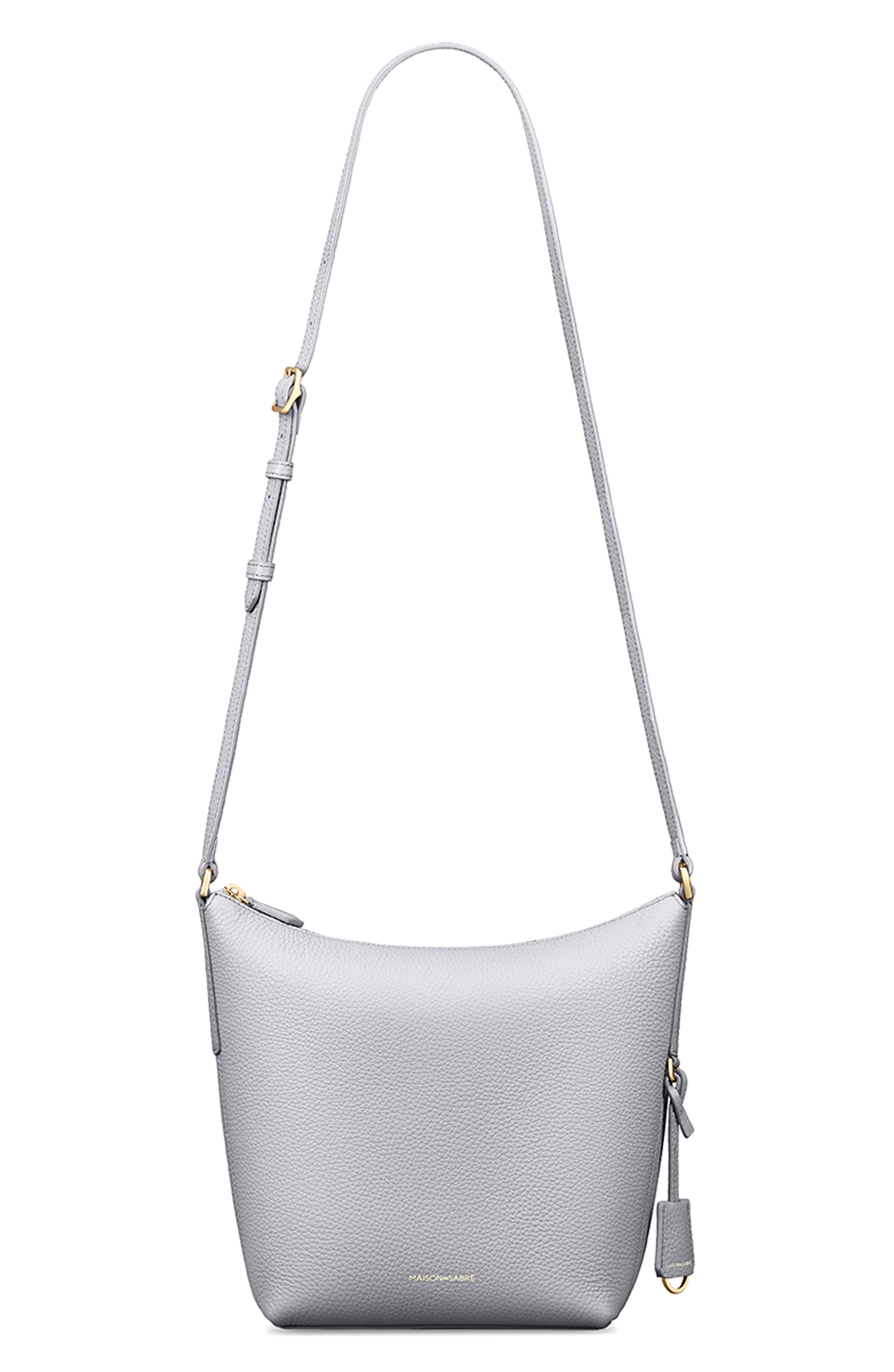MAISON de SABRÉ The Zipped Bucket Bag, Alternate, color, Dove Grey