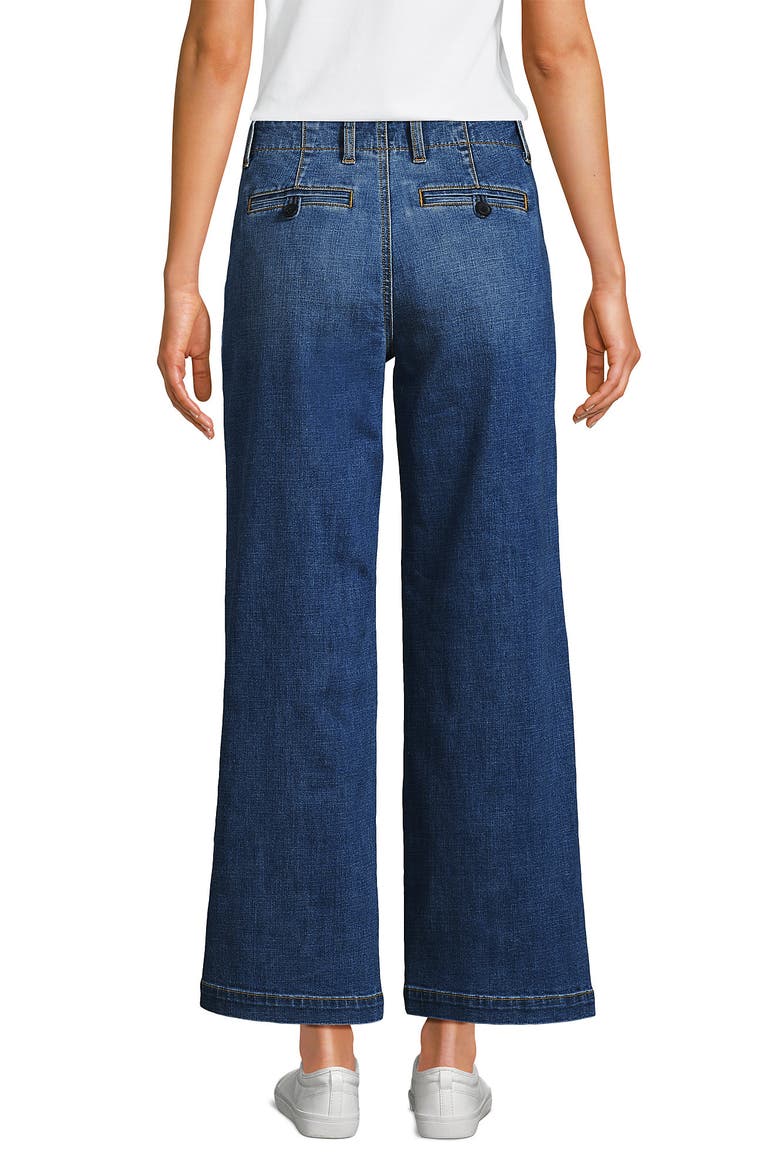 Mid Rise Denim Wide Leg Ankle Jeans, Alternate, color, Indigo Tide Blue