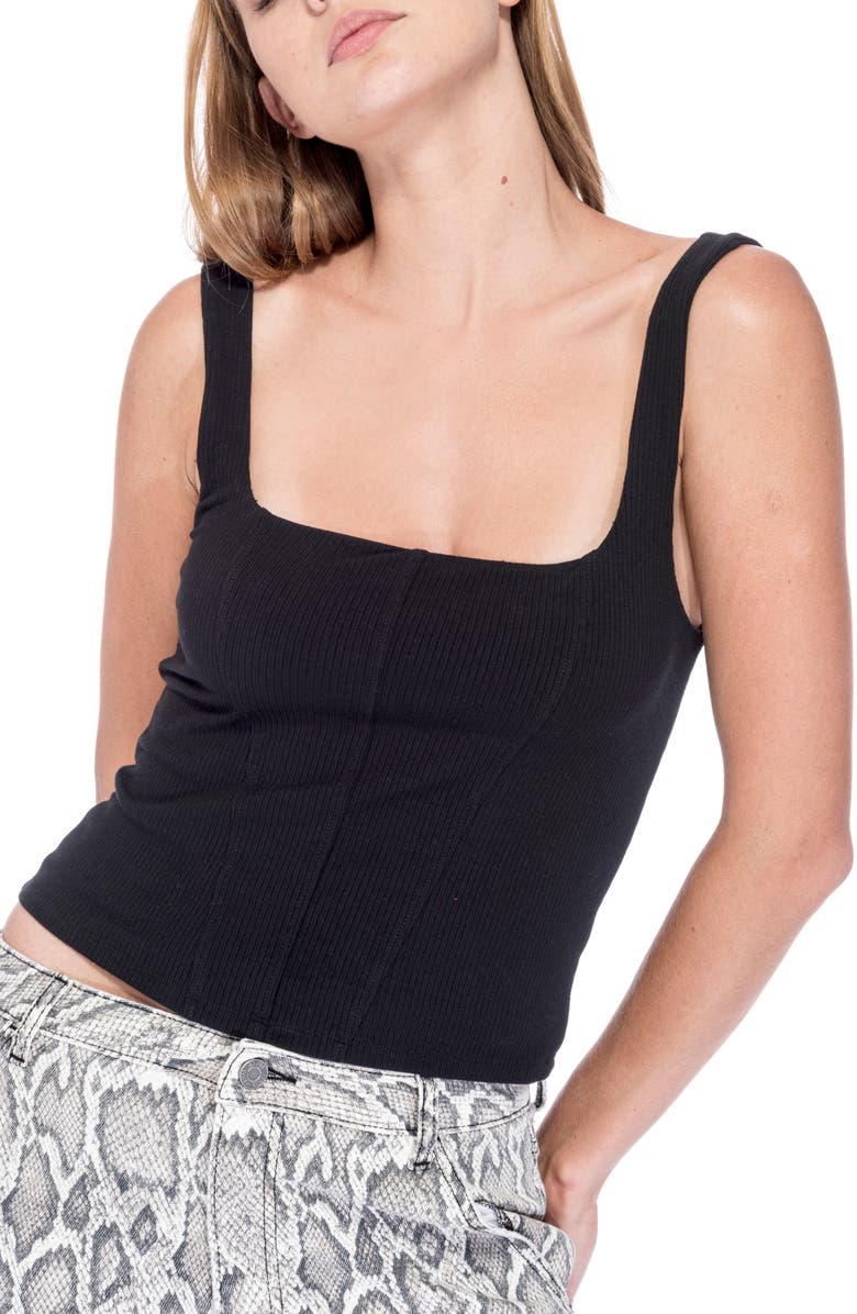 AFRM Cynthia Corset Crop Tank, Main, color,