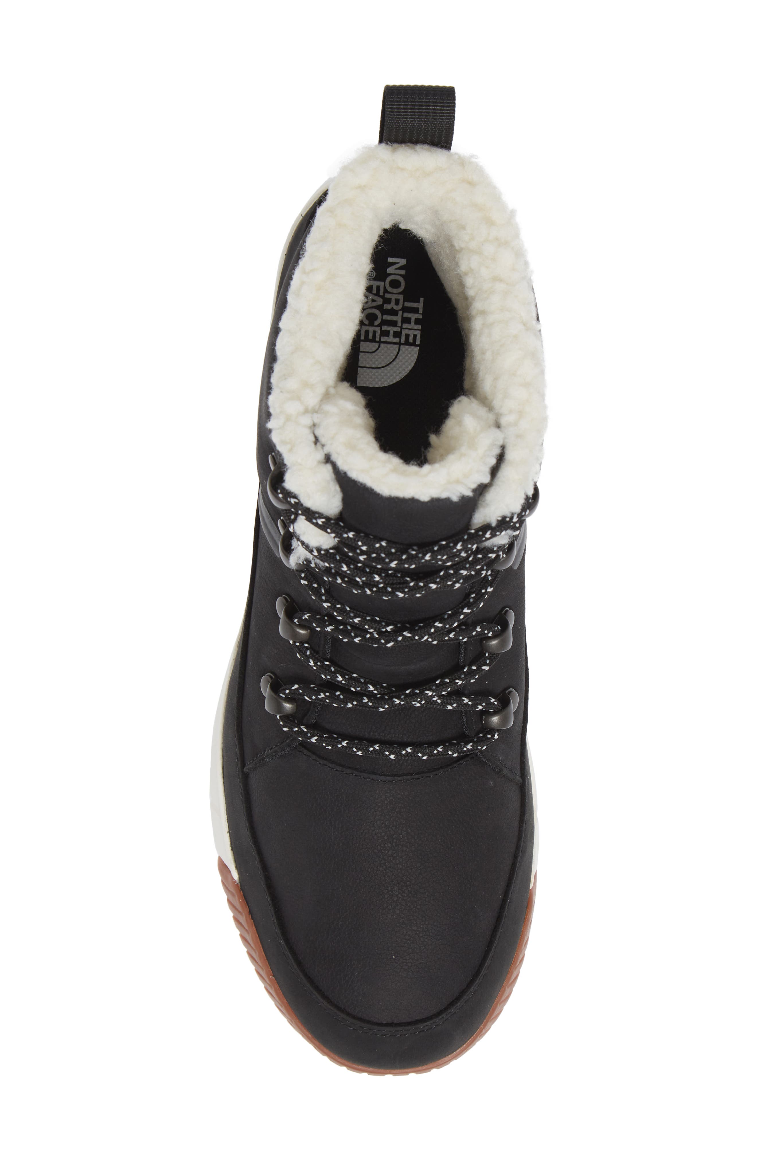 The North Face Sierra Waterproof Lace-Up Bootie, Alternate, color, Tnf Black/Gardenia White