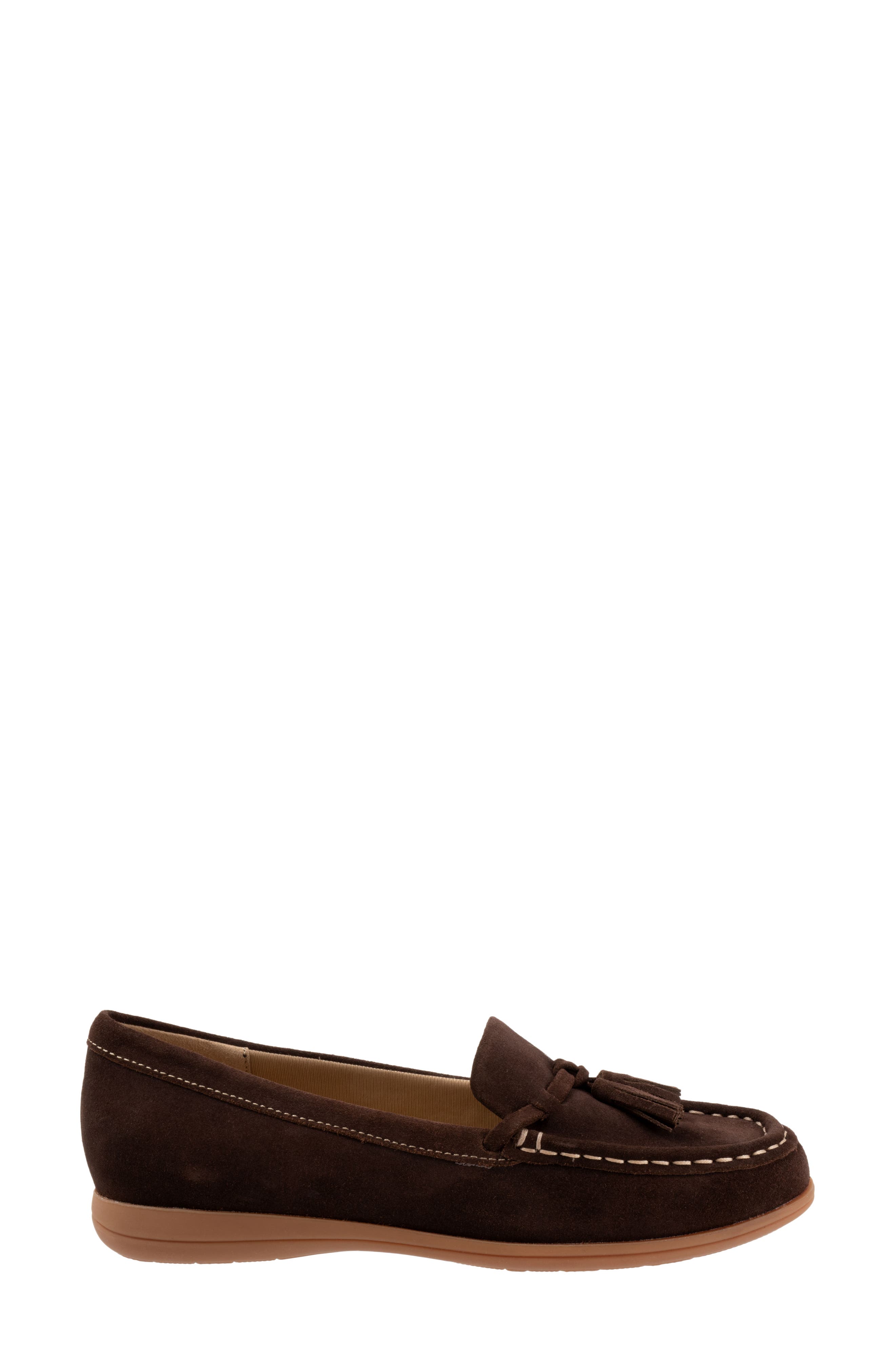Dawson Tassel Loafer, Alternate, color, DARK BROWN SUEDE