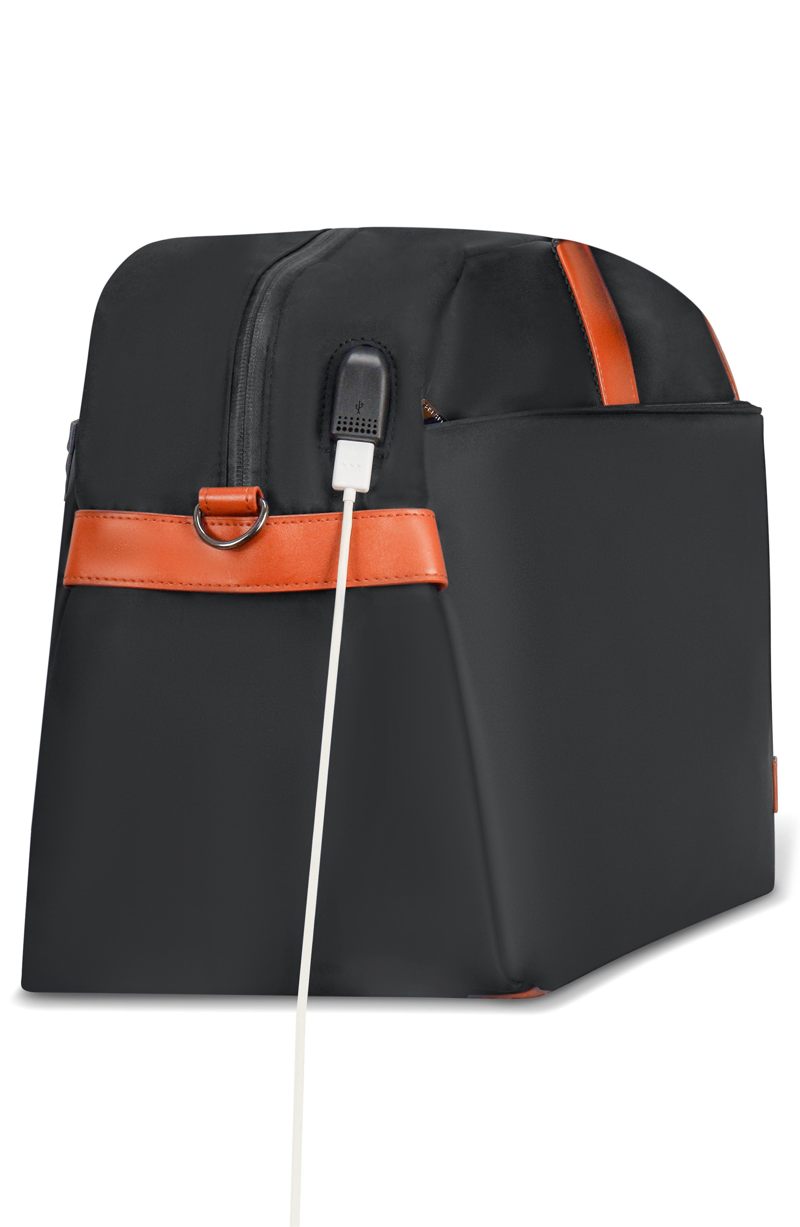 CHAMPS Water Resistant Nylon Duffle Bag, Alternate, color, Black