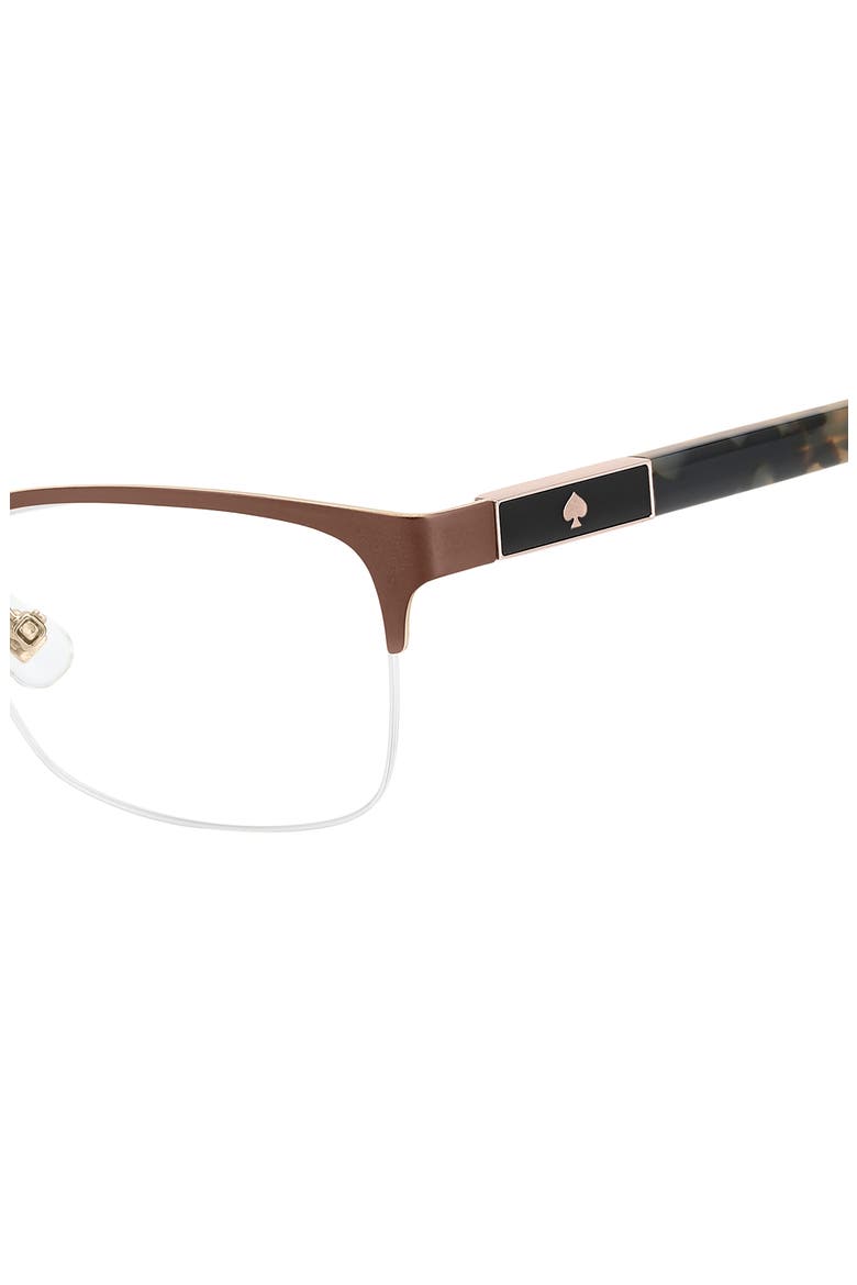 alexanne 53mm rectangular reading glasses, Alternate, color, BROWN