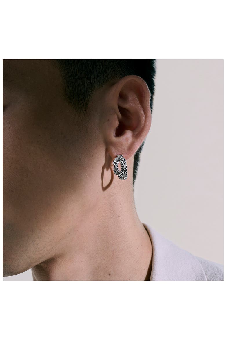 Love Knot Hoop Earrings, 20mm, Alternate, color, SILVER