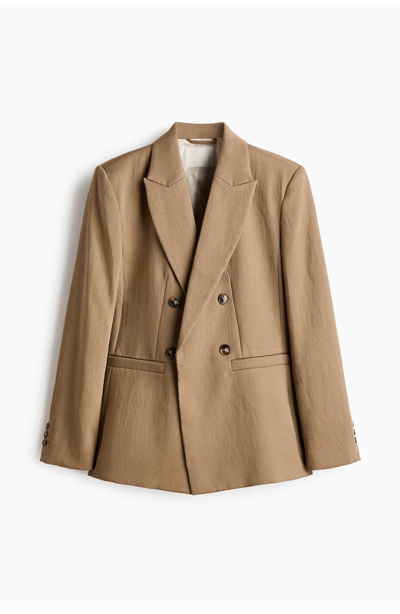 H&M Blazer, Alternate, color, Dark Beige