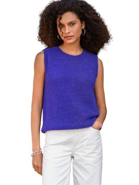 Knit Crew Neck Tank Top