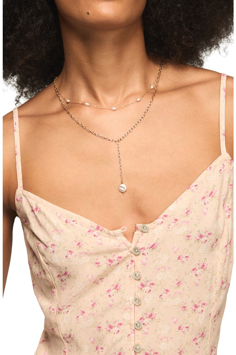 Simone Floral Midi Slipdress, Alternate, color, PEACH FLORAL
