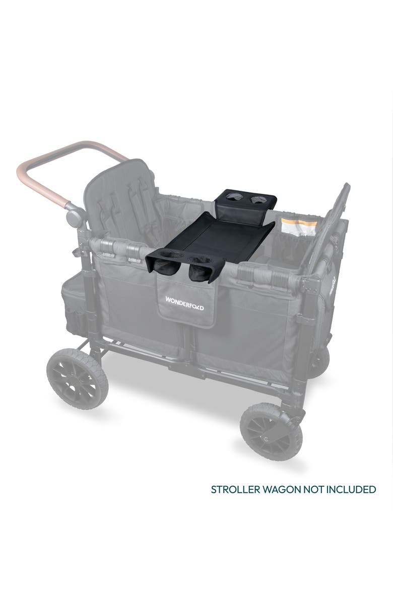 WonderFold Flex Snack Tray for W4 Stroller Wagon, Alternate, color, Black