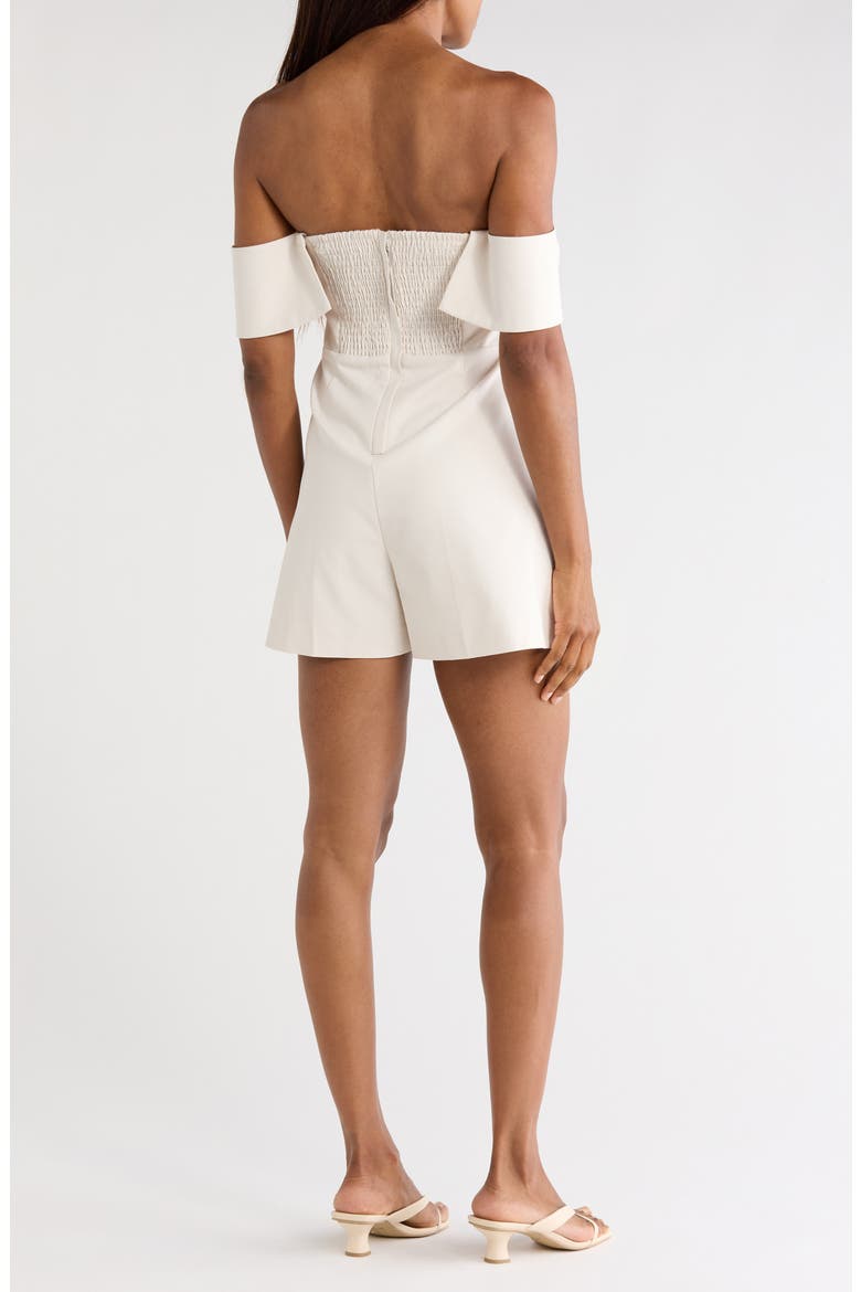 Refined Sateen Romper, Alternate, color, SNOW