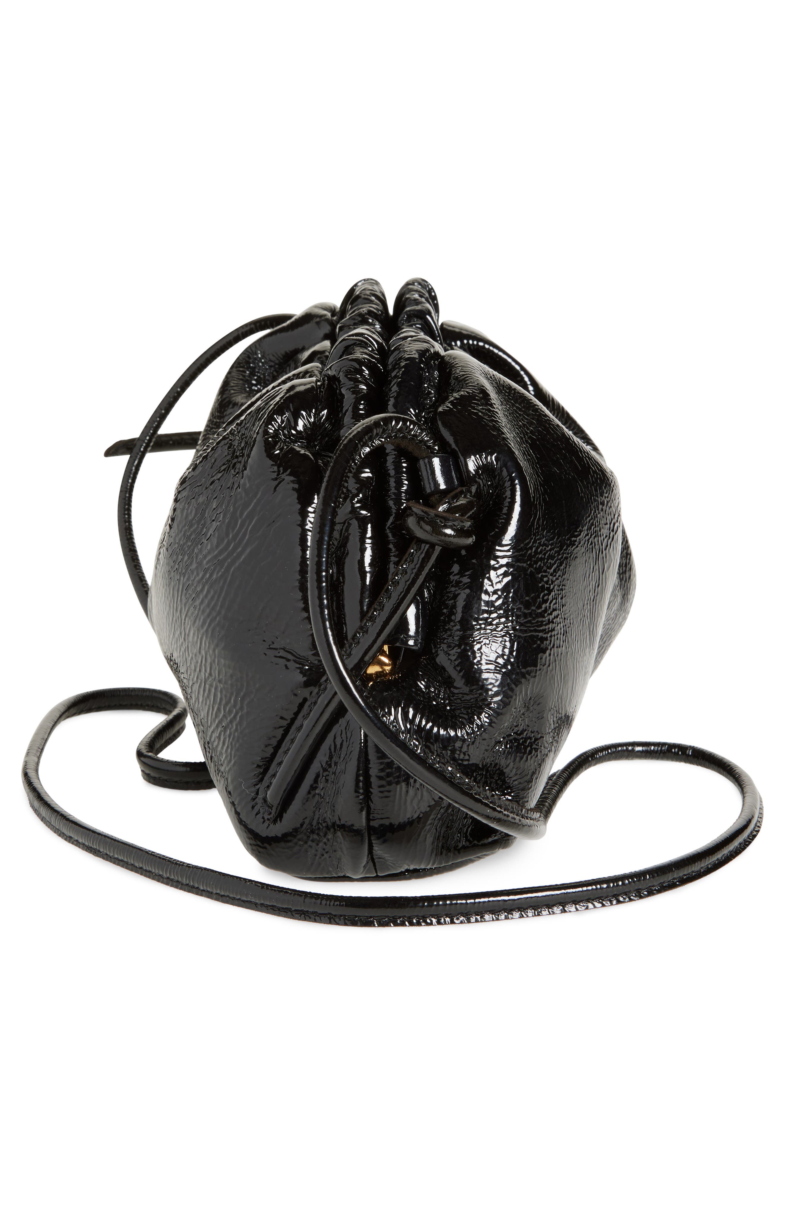 Mansur Gavriel Mini Cloud Leather Clutch, Alternate, color, Black Flamma