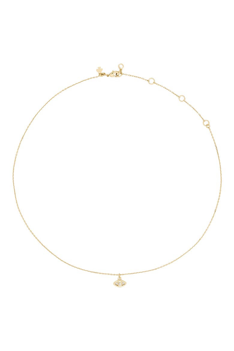 you're a gem evil eye pendant necklace, Alternate, color, GOLD