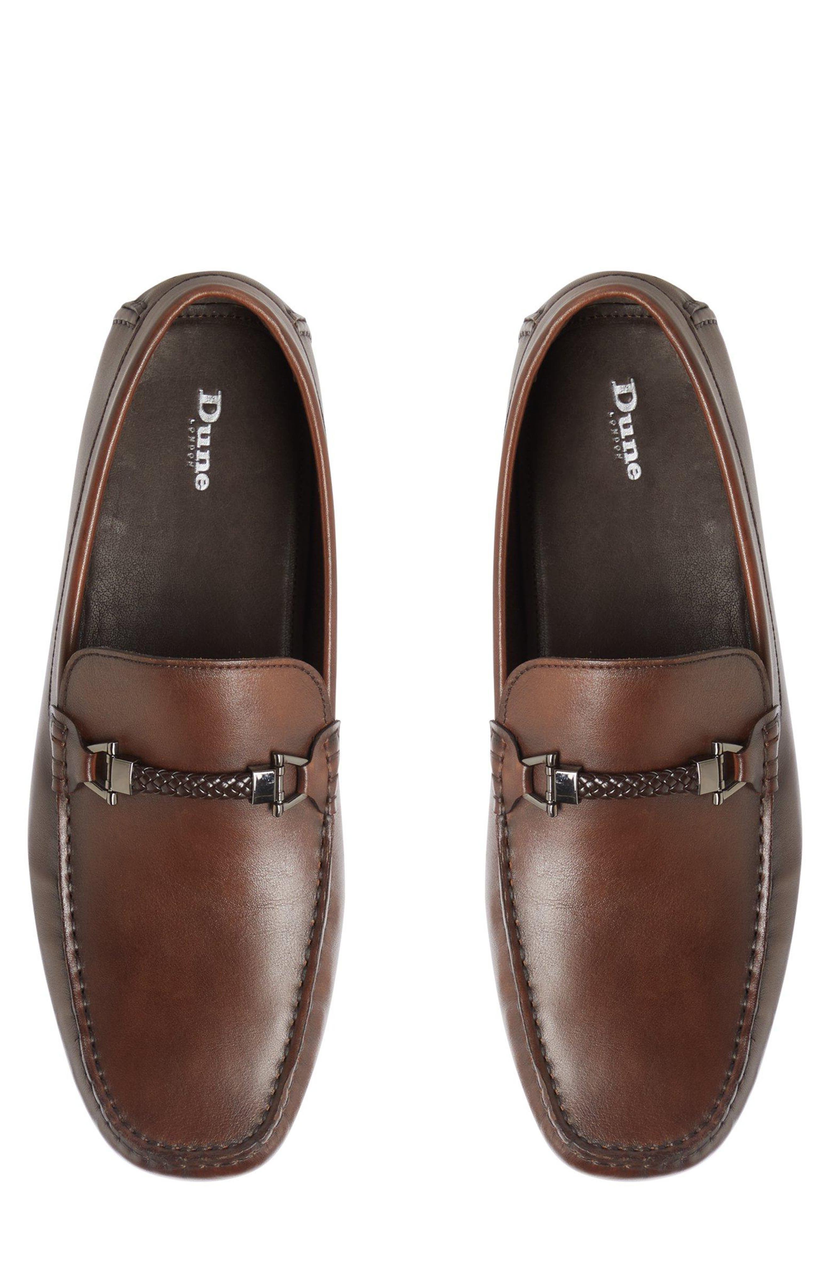 Dune London Beacons Braided Bit Driving Loafer, Alternate, color, Dark Brown
