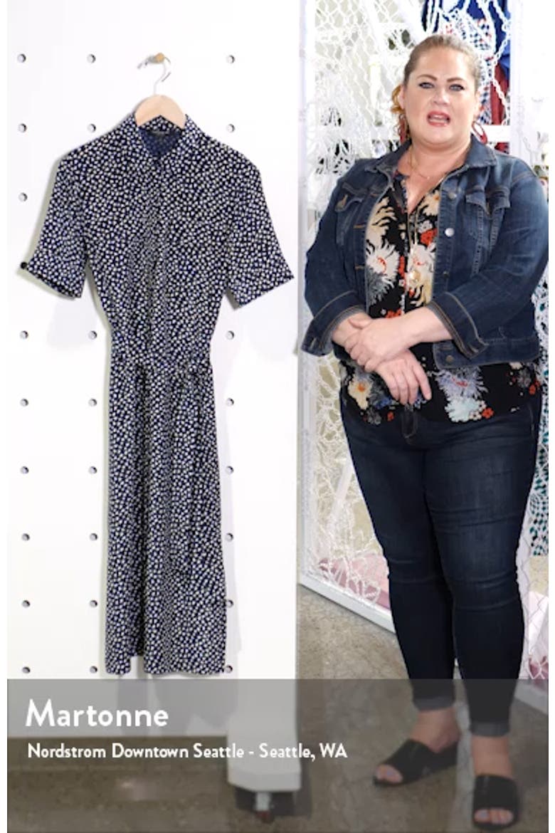 Doha Short Sleeve Silk Shirtdress video