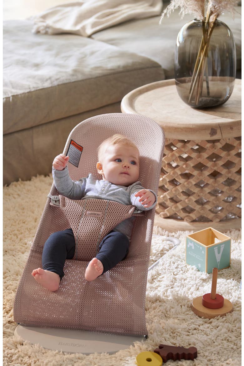 Bouncer Bliss Convertible Quilted Baby Bouncer, Alternate, color, DUSTY PINK