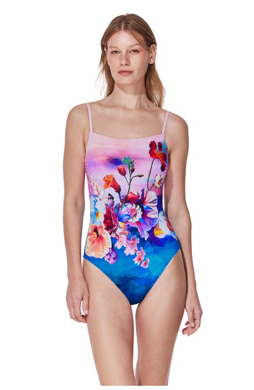 Gottex The Sea Underwire Square Neck One Piece In Multi
