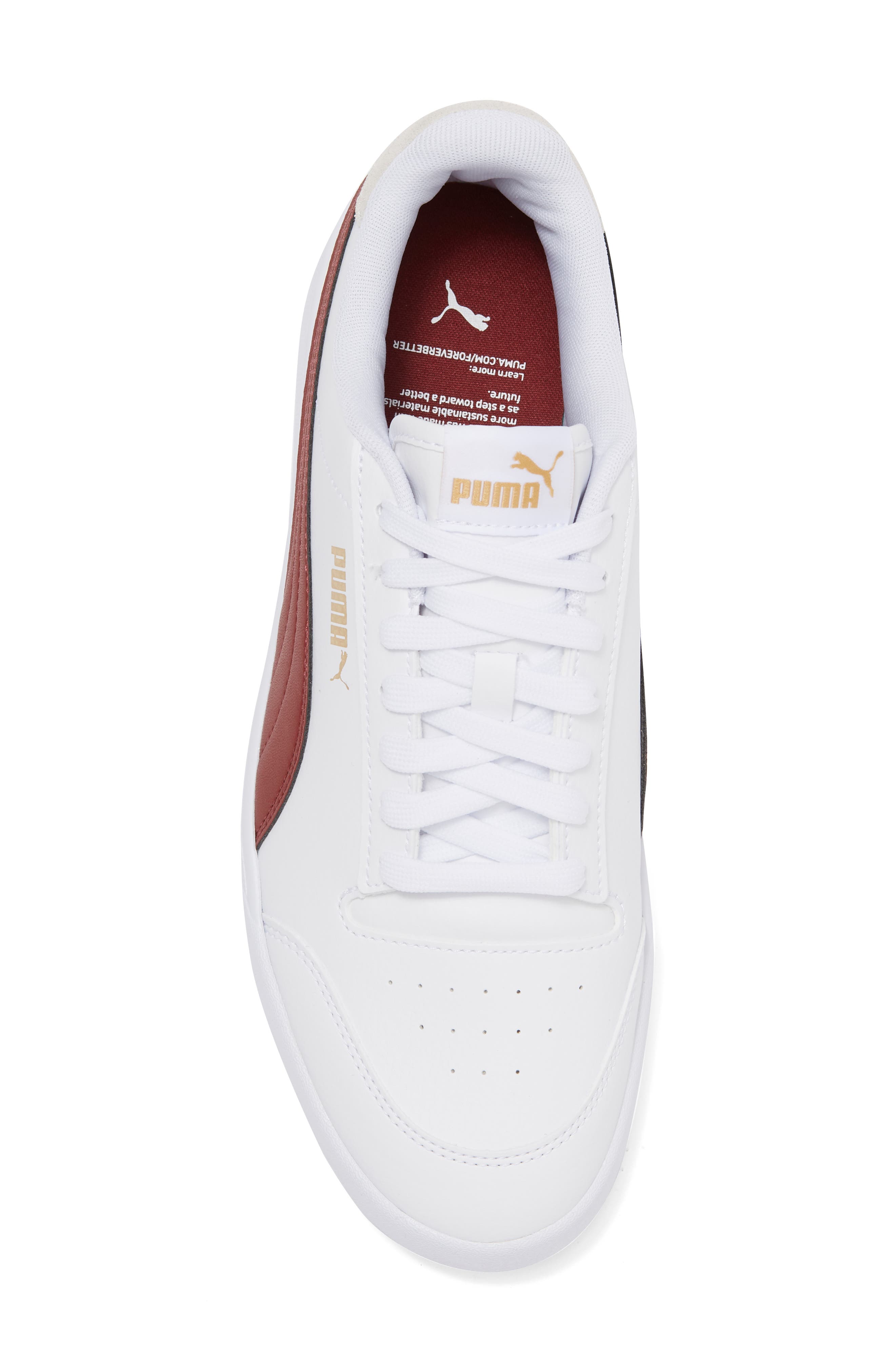 Shuffle Sneaker, Alternate, color, WHITE/ INTENSE RED/ TEAM GOLD