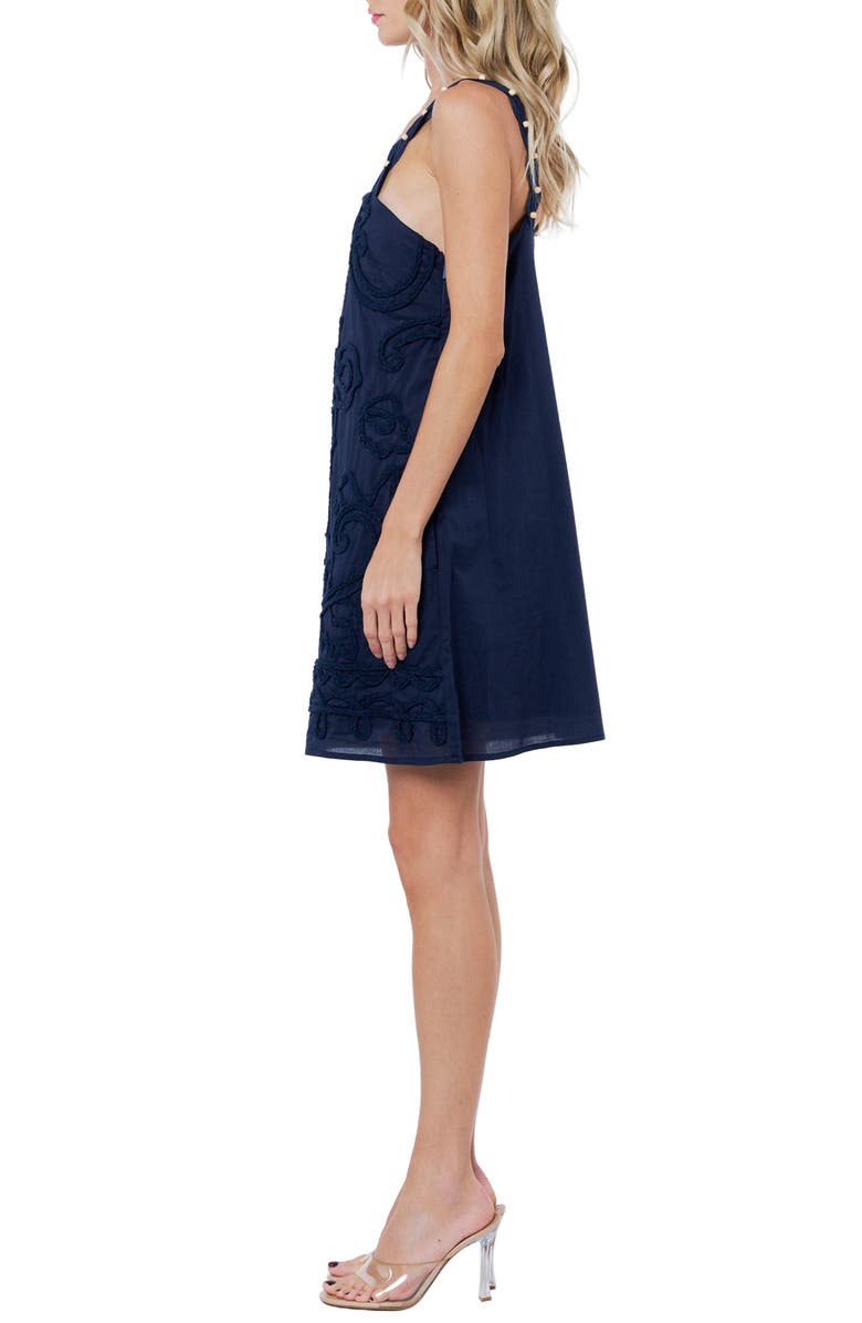 CIEBON Harper Soutache Minidress, Alternate, color, Navy