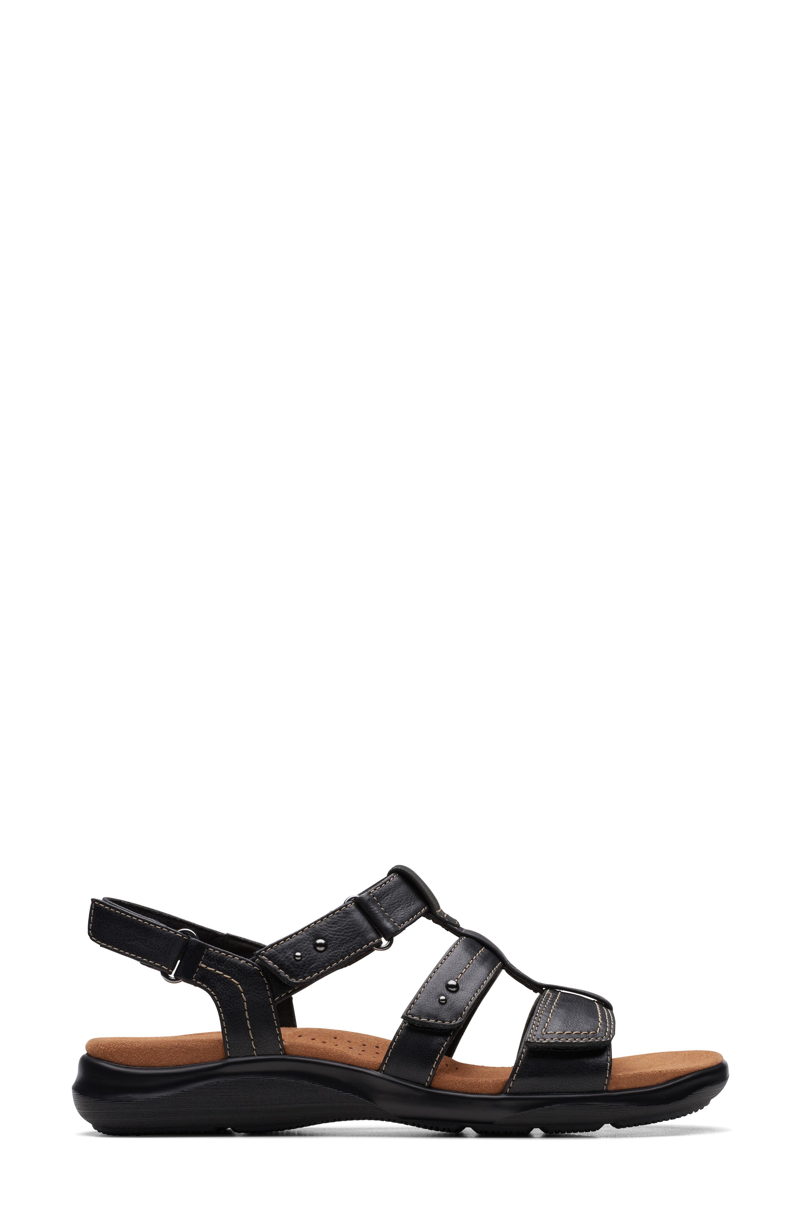 Clarks<sup>®</sup> Kitly Step Sandal, Alternate, color, Black/Black