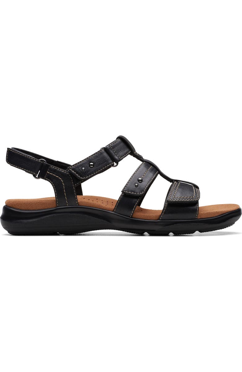 Clarks<sup>®</sup> Kitly Step Sandal, Alternate, color, Black/Black