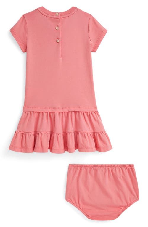 Ralph Lauren Baby Girls Polo Bear Jersey Dress In Pink