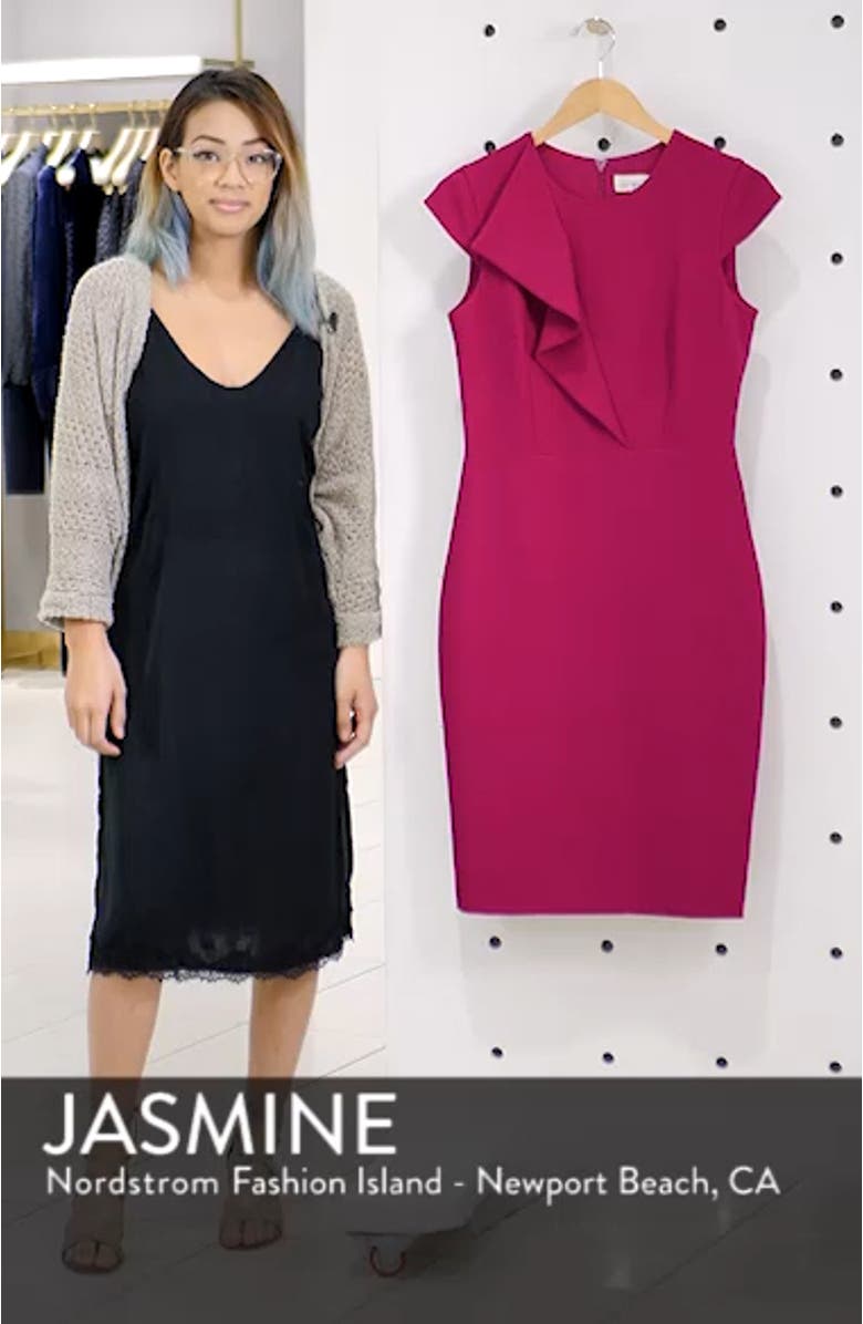 Ruffle Detail Sheath Dress, sales video thumbnail