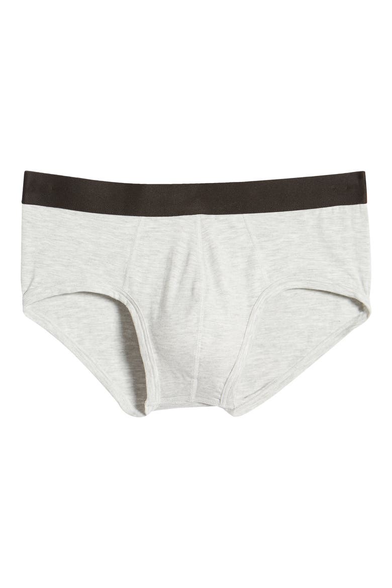 Stretch Briefs, Alternate, color, HEATHER GREY