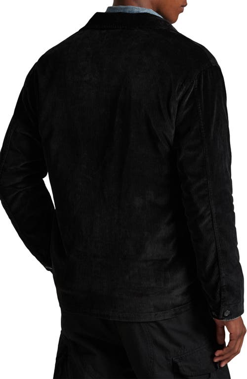Polo Ralph Lauren Corduroy Utility Overshirt In Black