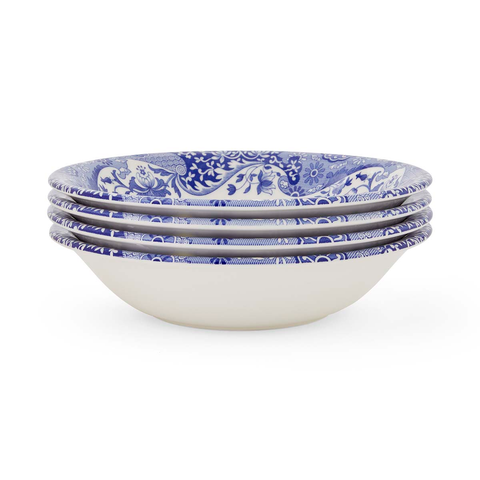 Blue Italian Christmas Cereal Bowl, Set of 4