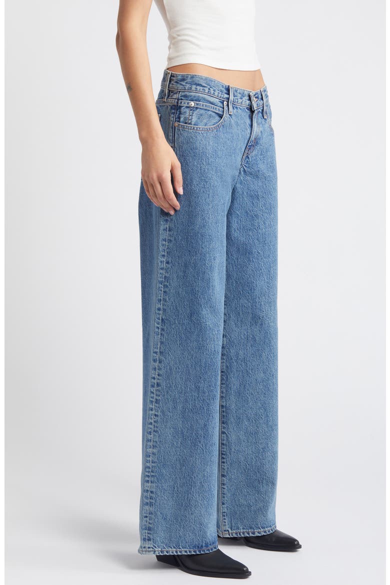 Lexi Low Rise Organic Cotton Wide Leg Jeans, Alternate, color, SATISFACTION