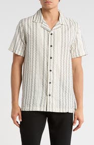 KARL LAGERFELD PARIS Stripe Camp Shirt