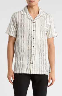 KARL LAGERFELD PARIS Stripe Camp Shirt
