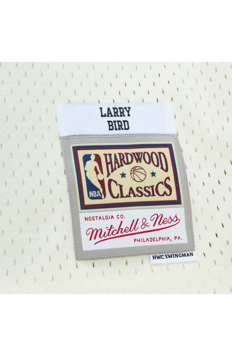 Mitchell & Ness Men's Mitchell & Ness Larry Bird Cream Boston Celtics Chainstitch Swingman Jersey, Alternate, color, Cream